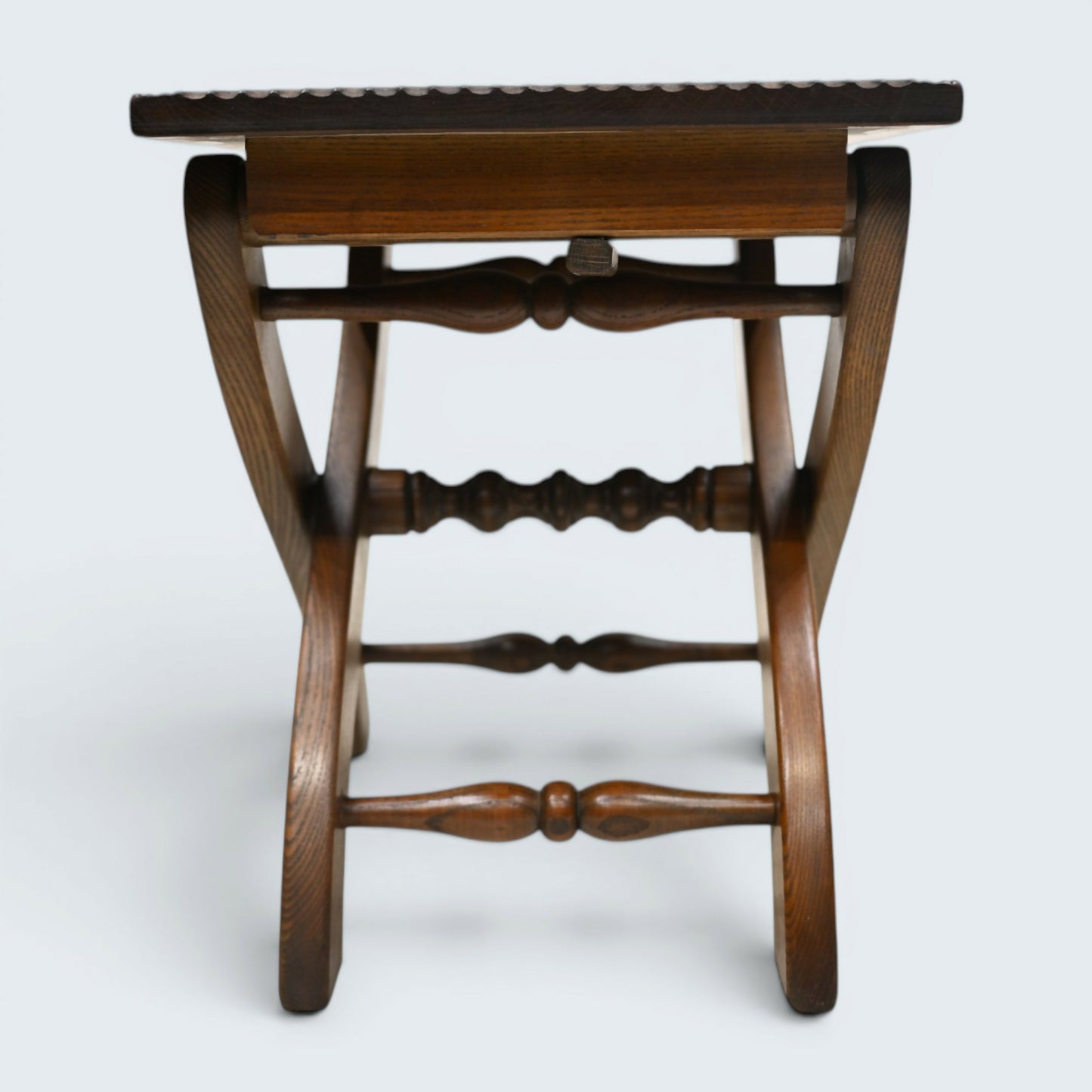 Old Charm Oak Folding Stool Coffee /Side Table FREE UK Delivery