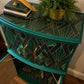 Green and gold Art deco style cocktail cabinet drinks cabinet