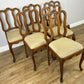 Dining Chairs Vintage French Louis Style Oak Set of 6 Upholstered Seats LOT 6344