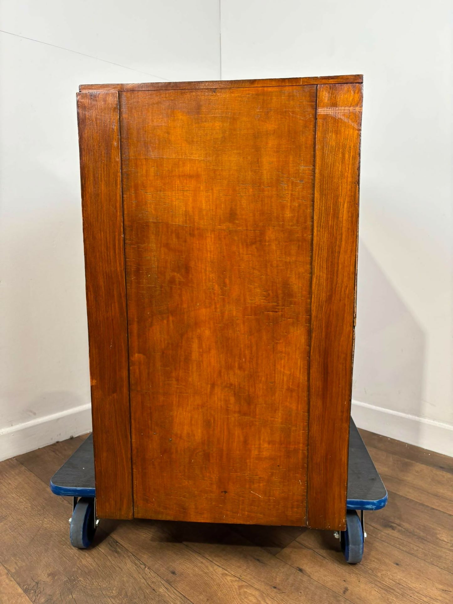 Vintage Oak Veneer Bank of Ten Drawers