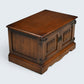 Old Charm TV Stand Linenfold Doors Model 2172 Tudor Brown Oak FREE UK Delivery