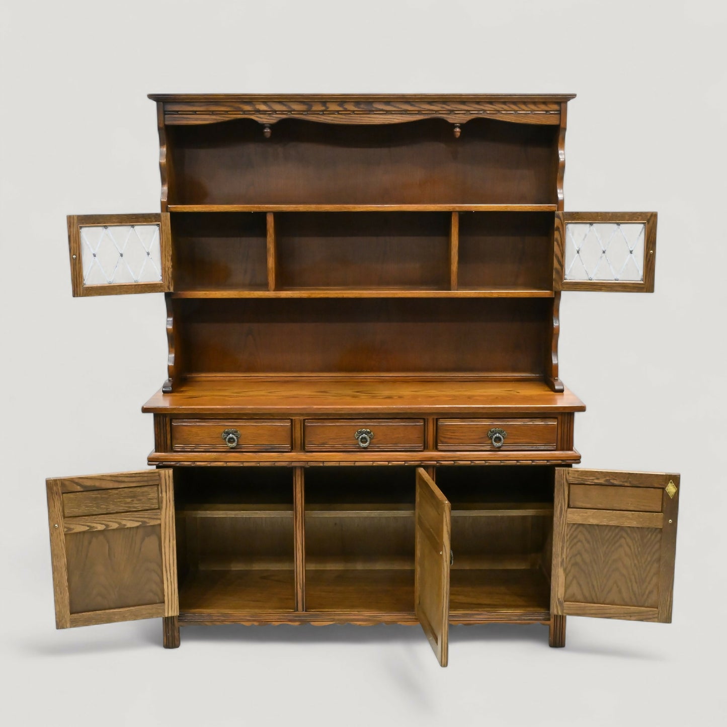 Old Charm Oak Dresser In Tudor Brown 4ft 6" Wide Door & Drawer FREE UK Delivery*. SBR10919/0909E