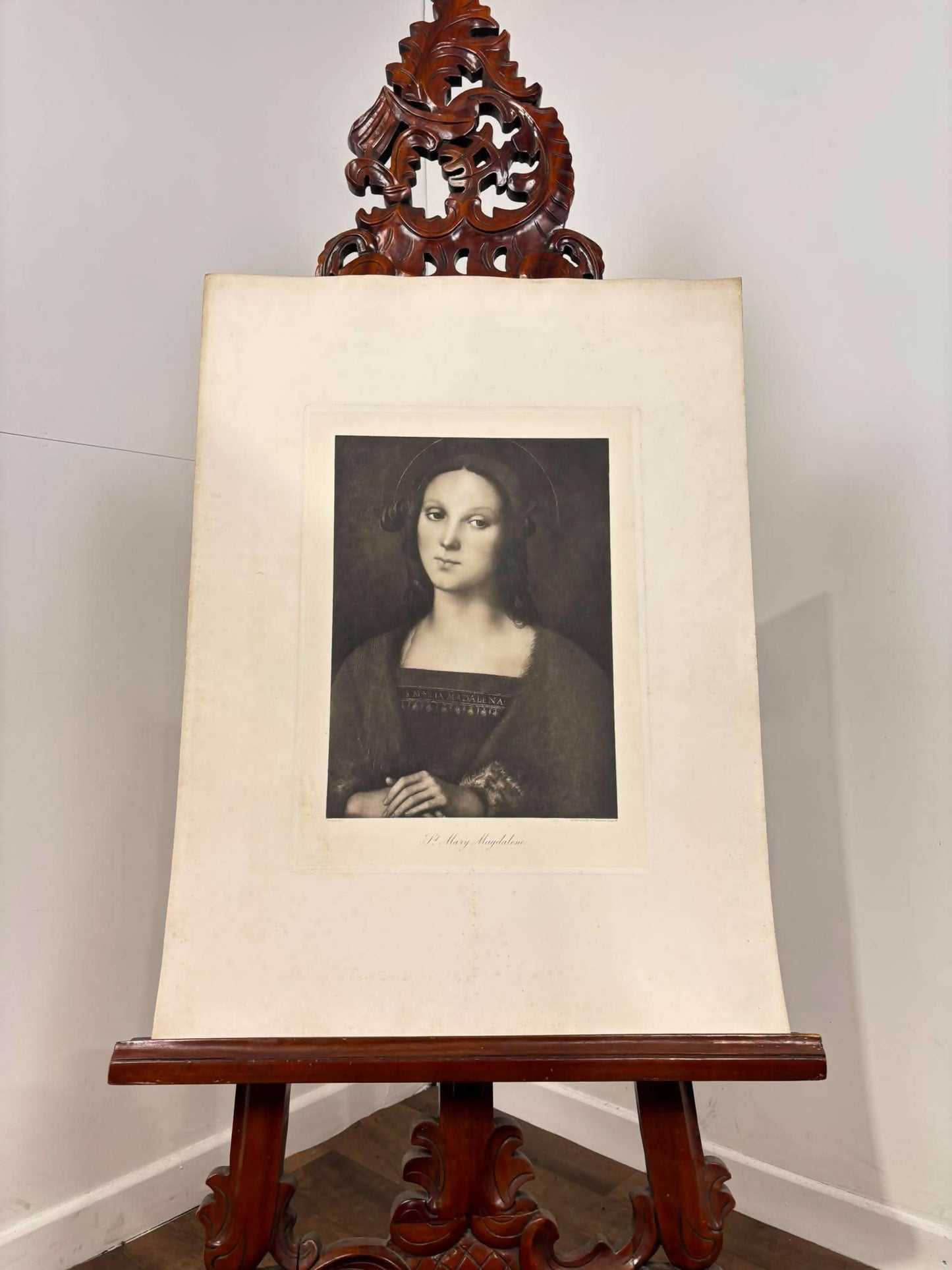 Vintage Religious Print – St. Mary Magdalene after Pietro Perugino