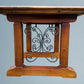 Hardwood and Wrought Iron Coffee Table
