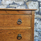 Vintage Chest Of Drawers Three Drawer Tall Oak Cabinet Super Proportions Highly Detailed