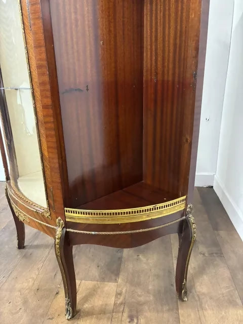 French Style Vitrine Display Cabinet with Gilt Metal Mounts