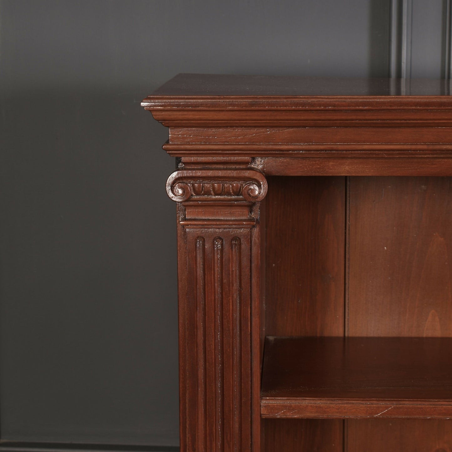 Vintage Victorian Oak Open Bookcase