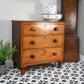 Antique Chest of Drawers 3 Graduated Drawers Splits in Two for Tight Spaces