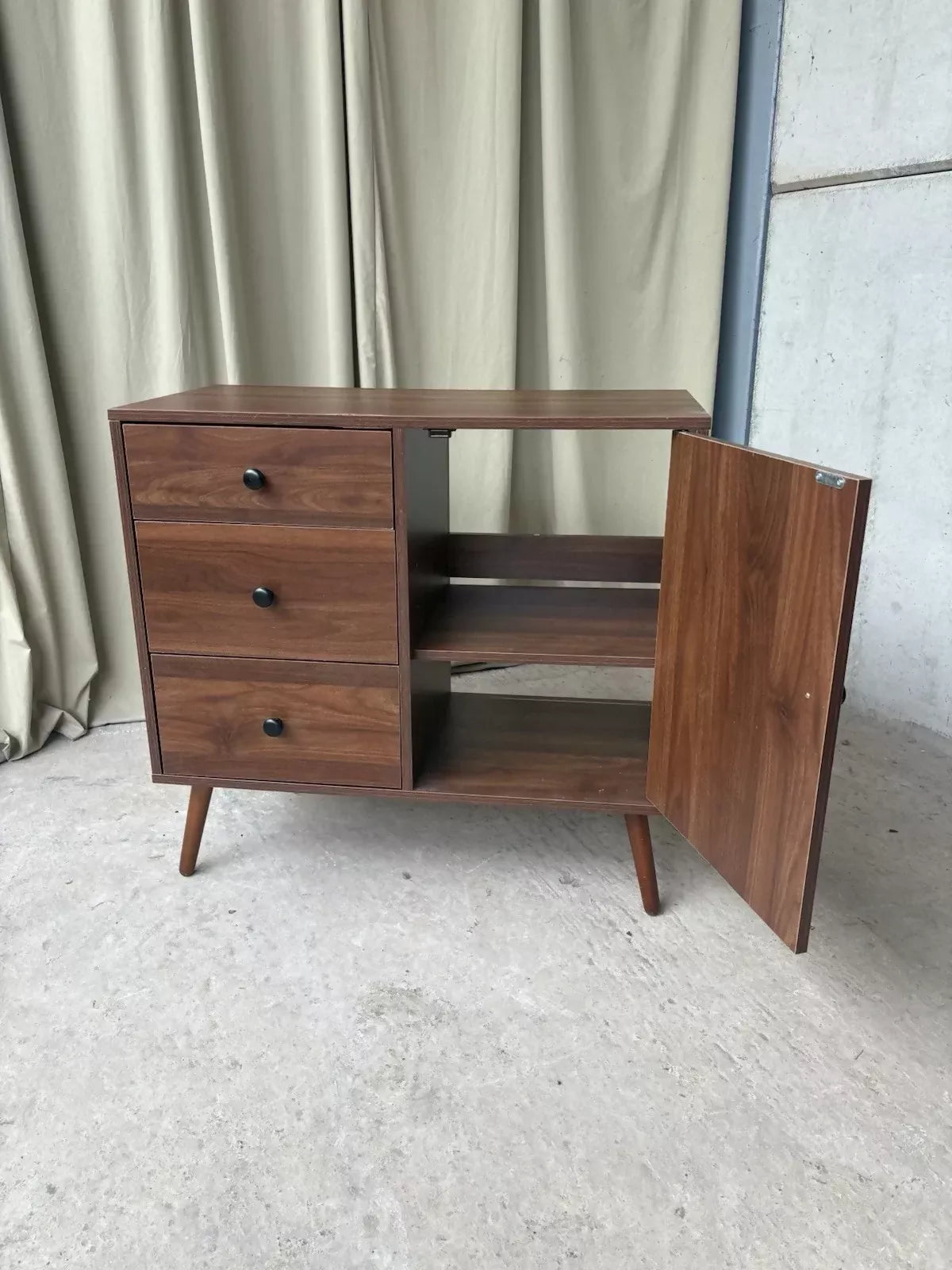 Vintage Mid Century Modernist Style Compact Sideboard Cupboard Danish Design R1156