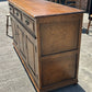 Quality English Distressed Epicormic Ipswich Oak Style Dresser Base Sideboard