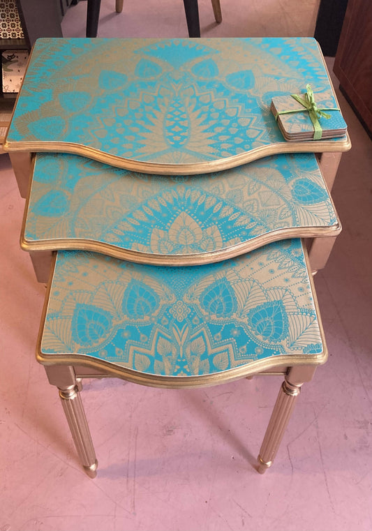 Matthew Williamson design set of 3 nest of tables