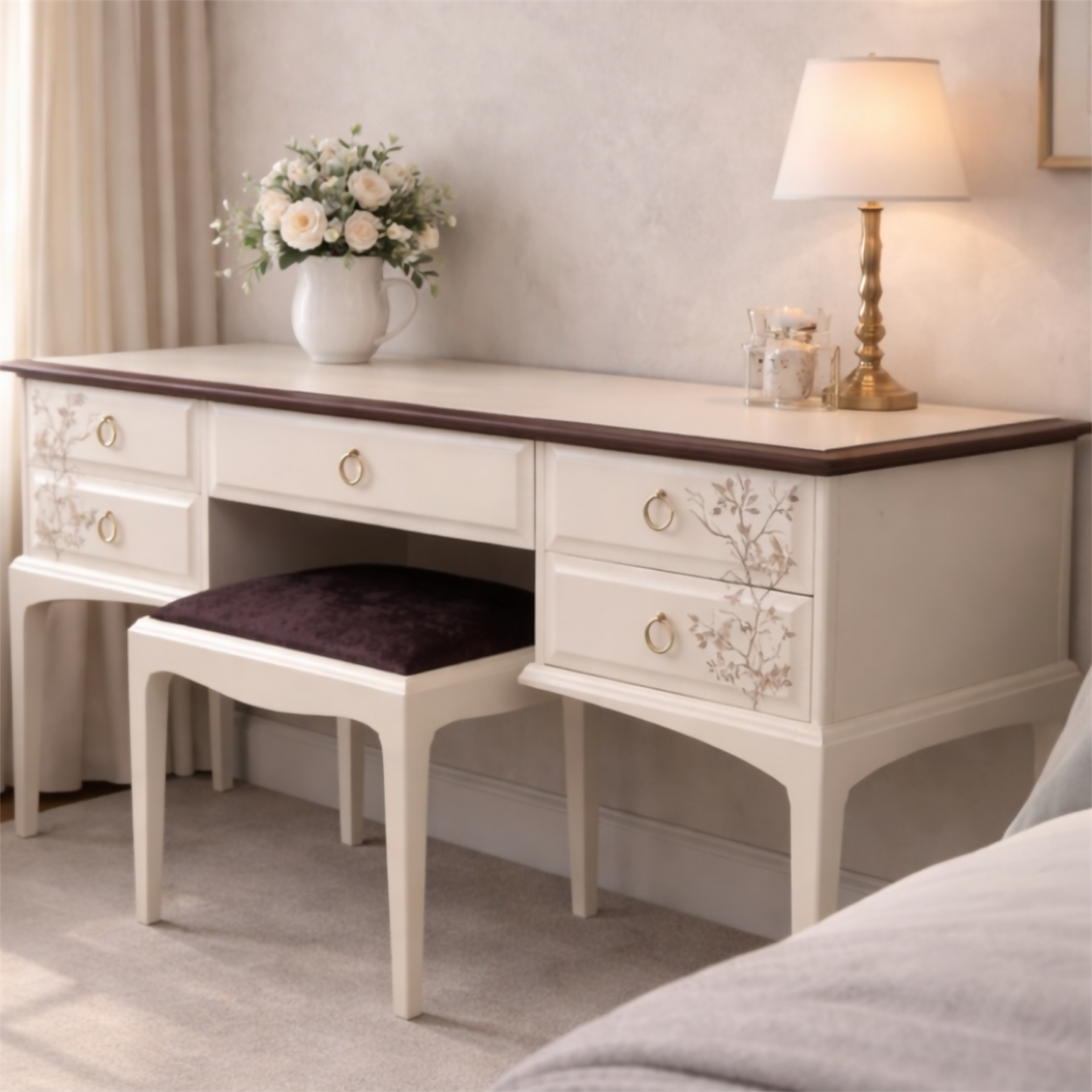 Stag Minstrel dressing table and stool