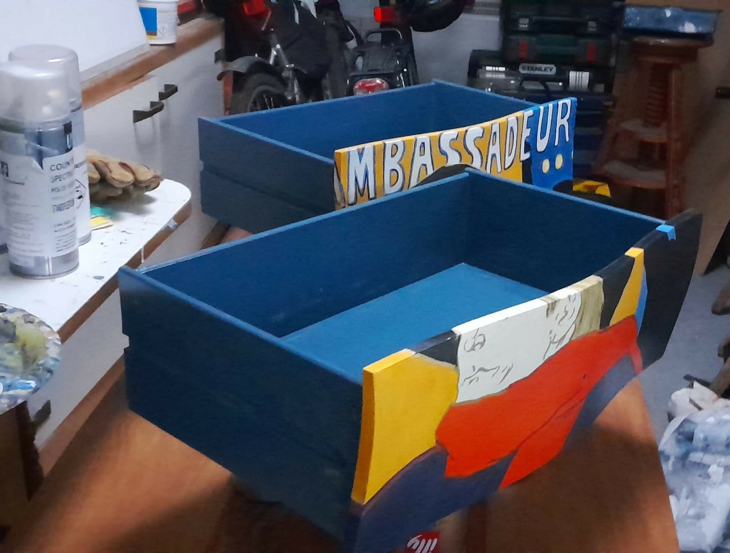 Upcycled painted French style drawers