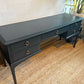 Newly refurbished Stag console table blue vintage sideboard dressing table desk