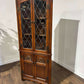 Old Charm Priory Style Corner Cupboard with Leaded Glass Doors