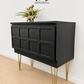 Black Nathan teak TV stand, sideboard, drinks cabinet, media unit, mid century modern, vintage, refurbished, upcycled, console