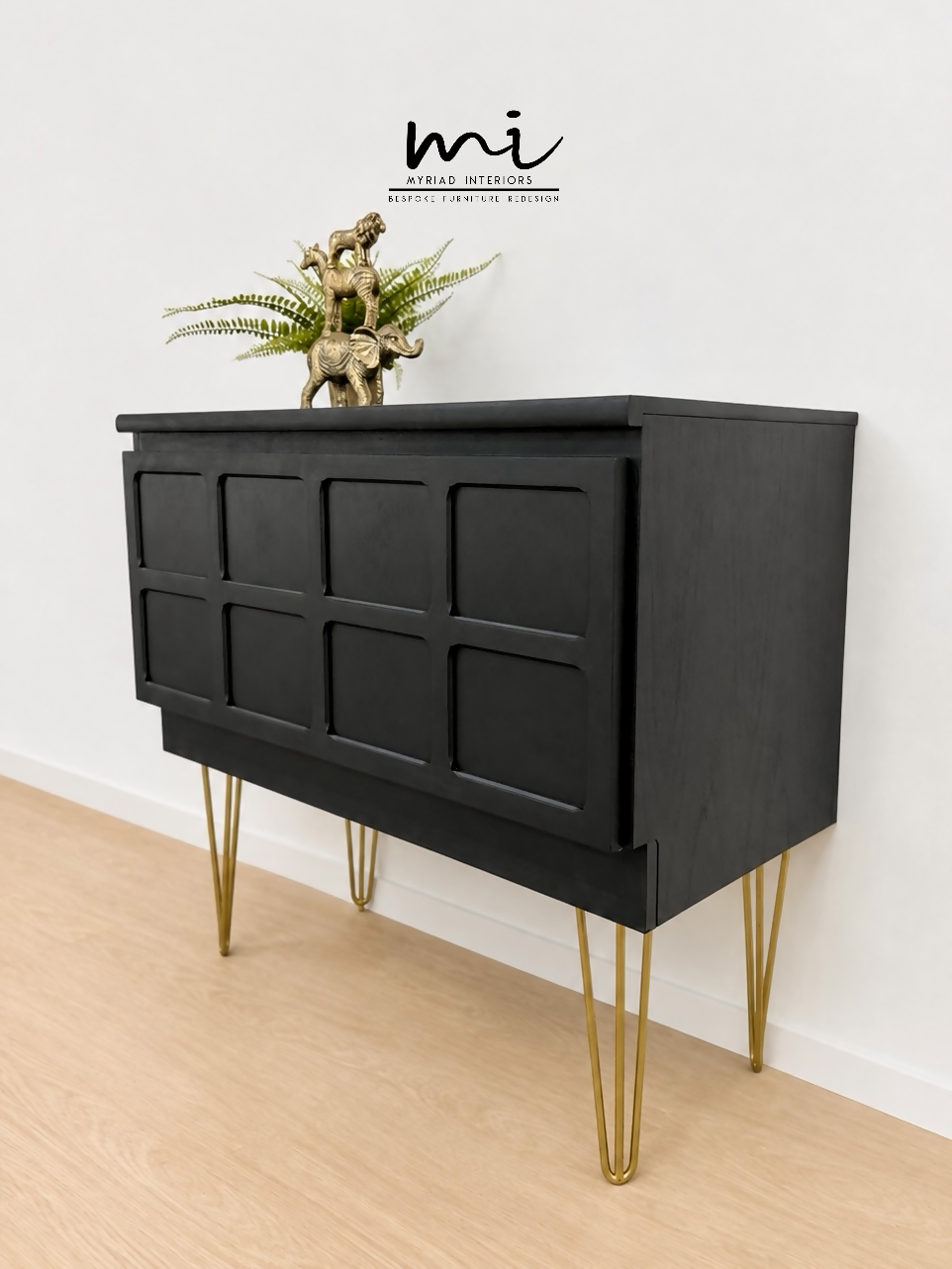 Black Nathan teak TV stand, sideboard, drinks cabinet, media unit, mid century modern, vintage, refurbished, upcycled, console