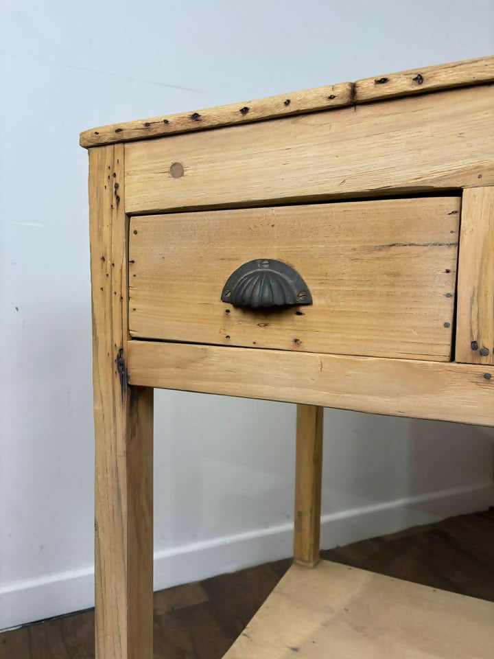 Large Vintage Indian Reclaimed Wood Kitchen Island