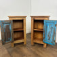 Pair of Reclaimed Indian Wood Bedside Cabinets