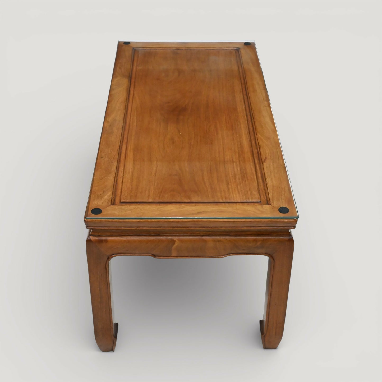 Chinese Style Coffee Table Inset Glass Top Carvings Kang Table FREE UK Delivery. SBR11115/2910E