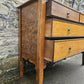 Vintage Oak Tallboy Chest of Drawers: Antique Cabinet with Detailing Four Drawer