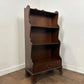 Vintage Mahogany Four Shelf Waterfall Bookcase