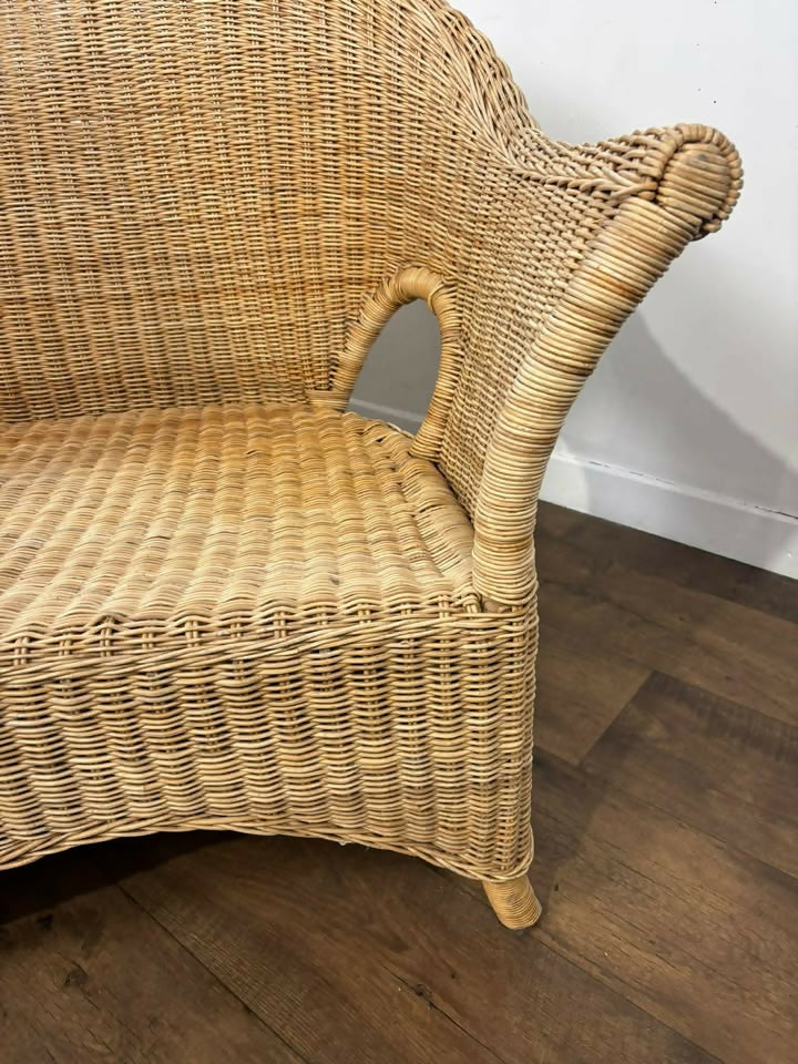 Cane Two Seater Conservatory Settee