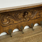 Coat Rack Vintage French Oak Wall Mounted 6 Hooks Carved Rack Hanger LOT 6202