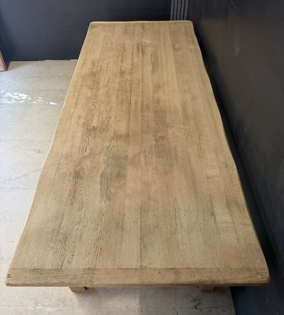 Large and Deep Oak Farmhouse Dining Table