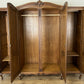 Wardrobe Vintage French Louis XVI Style Oak Four Door Carved Armoire LOT 6113