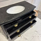 Black Vintage Wooden Vanity Unit