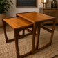 G Plan Quadrille – R. Bennett – restored teak – set of three