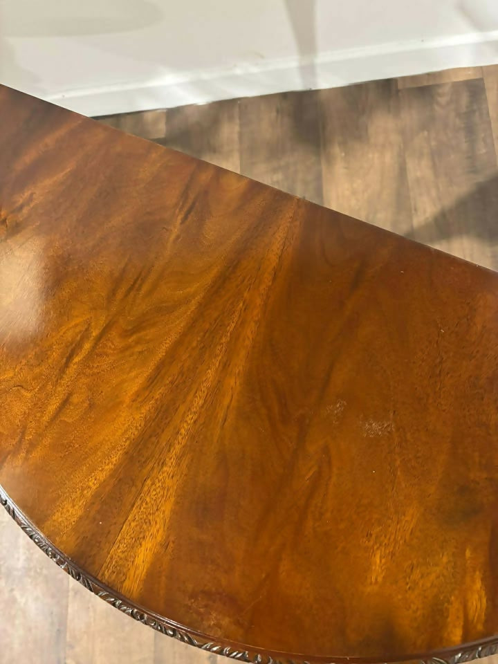 Reproduction Mahogany Demi Lune Hall Table