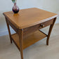 Mid Century Teak Side Table with Drawer & Shelf by Sutcliffe