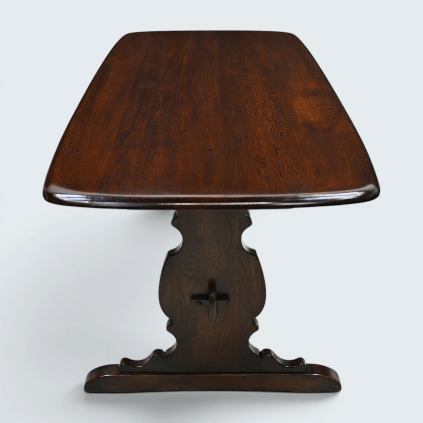 Ercol Elm Dining Table Plank Top Retro Traditional Dark Finish *FREE UK Delivery