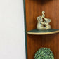 Mid century modern nathan corner unit,drinks cabinet in green and gold