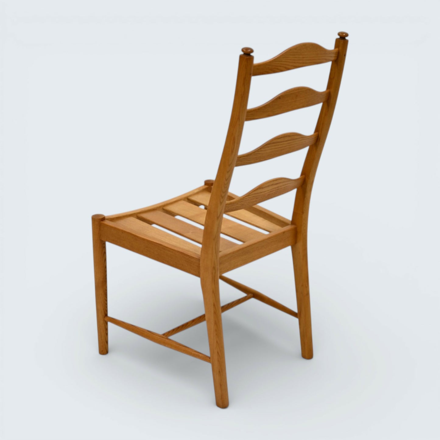 Ercol Set Of 4 Dining Chairs Light Finish Ladderback 1970s FREE UK Delivery*