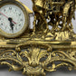 Clock Vintage French Style Quartz Ornate Horse Figure Mantel Clock LOT 6435