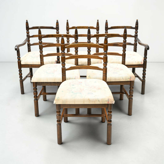 6 Dining Chairs by Youngers Upholstered Seats Incudes 2 Carvers FREE UK Delivery