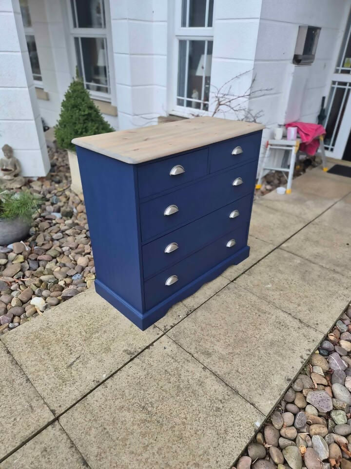 Stunning large navy chest of drawers
