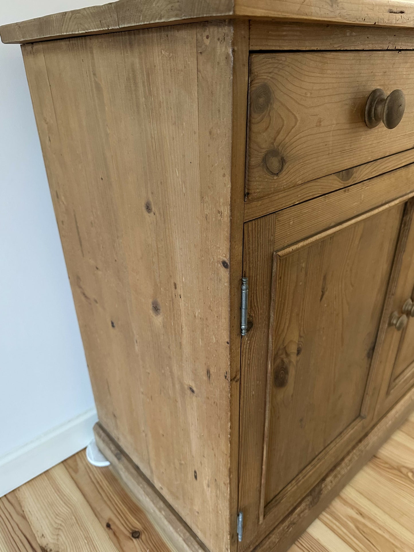 Antique Pine Two Door Housekeepers Cupboard Stripped Pine Sideboard Cupboard