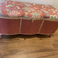 Mid century Ottoman living restored. Brick red chalk paint. Original gold trim. Matching new fabric