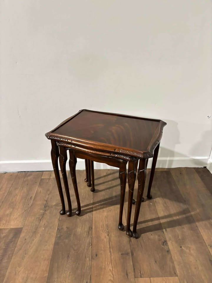 Vintage Mahogany Nest of Three Tables