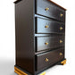 Luxury Black Starburst Chest of Drawers | Solid Wood | Vintage Refurbished Bespoke Furniture