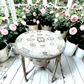 French Labels Decoupaged Table