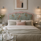 floral upholstered headboard
