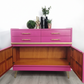 Nathan pink retro sideboard,media unit,cocktail cabinet