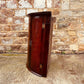Antique Bow Front Corner Cupboard | Victorian Solid Wood Cabinet | Original Patina | Period Storage