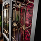 Gothic Black & Antique Gold Glazed Display Cabinet | Drinks & Cocktail Cabinet