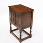 Old Charm Pedestal Cabinet Cupboard Linenfold Doors Tudor Brown FREE DELIVERY*. SBR9485/2308D